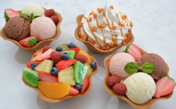 Desserts replicas in wafer cups for «Alliance VV» LLC.