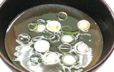 Муляж блюда «Рисовый суп с морскими водорослями»