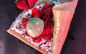 Pancake "Strawberry with ice cream"