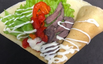 Pancake "Roast beef with pepper"