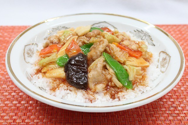 Муляж блюда "Рис с мясом и овощами"