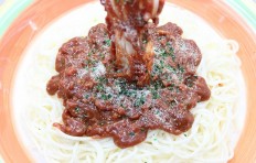 Муляж спагетти с мясным соусом-5